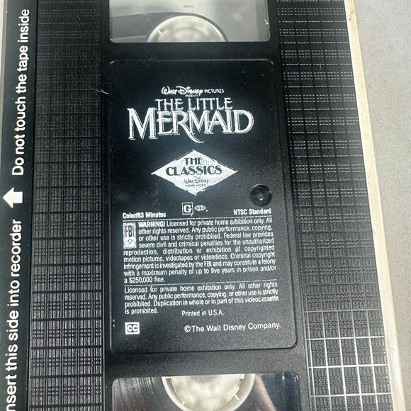 The Little Mermaid VHS Classic 1990 Walt Disney Home Video Tape - Picture 4 of 5